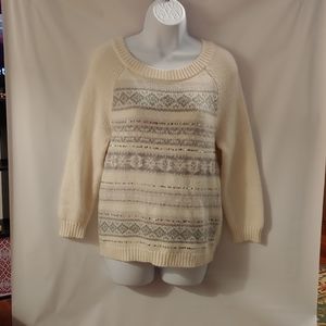 Women's Old Navy Off-White Sparkly Sweater, M